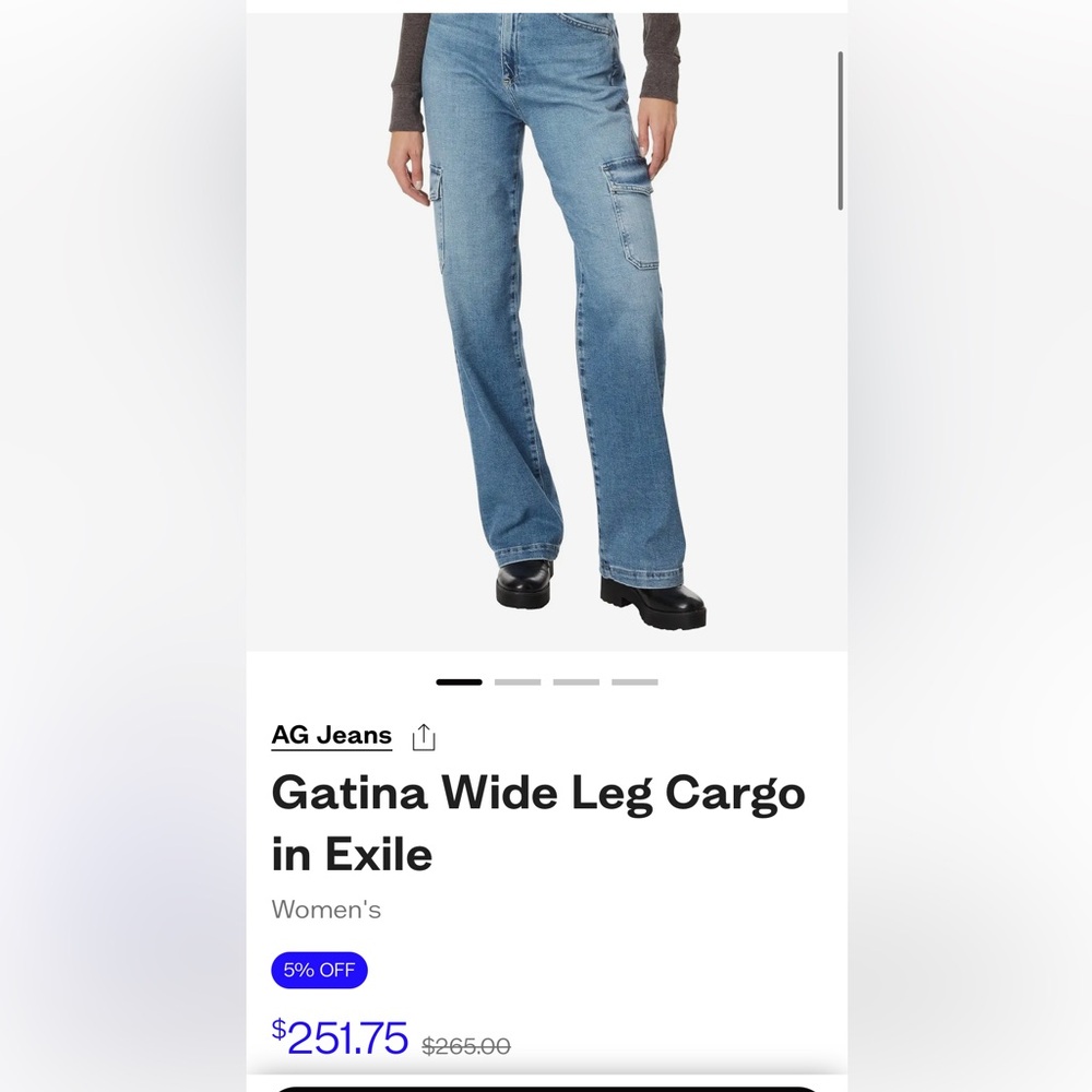 Agolde Wide Leg Flare Jeans in Faded Blue